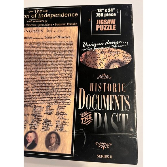 750-Piece Jigsaw Puzzle Historic Documents Declaration of Independence 18"x 24" - Picture 3 of 7